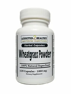 $13.49 • Buy 120 Wheatgrass Powder SuperFood Capsules | Nutrients, Alkalinity,Healing & More