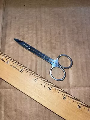 VINTAGE 4-1/4” Sammann Nail Scissors Curved Trim Blades Made In Italy ! LOOK !! • $6.99