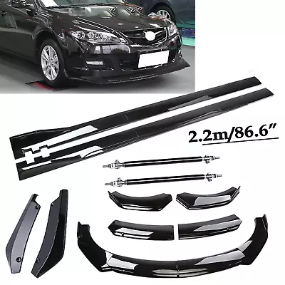 Front Bumper Spoiler Body Kit / Side Skirt For 2004-21 Mazda 2 3 5 Polyurethane • $99.99