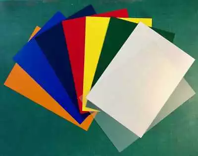 2 X A4 Coloured Polypropylene Plastic Sheet 0.5mm Model Making Arts & Crafts • £1.95