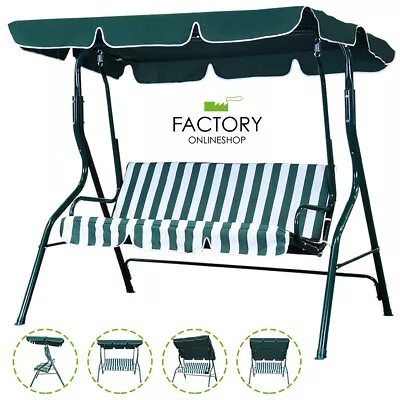 Outdoor Patio Swing Chair Lounge 3-Person Seats Canopy Garden Poolside Hammock • $124.96