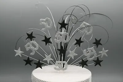 Birthday Cake Topper Decoration Stars On Wires 18th 21st 30th 40th 50th 60th 042 • £14.99