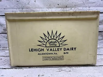VTG 70's Lehigh Valley Dairy Allentown PA Delivery Milk Bottle Crate Carrier (B) • $50