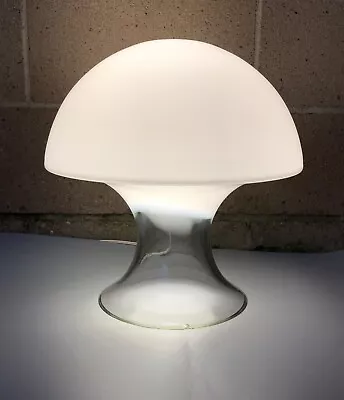 Mid Century Murano Gino Vistosi White Mushroom Glass Lamp 15” • $729.99