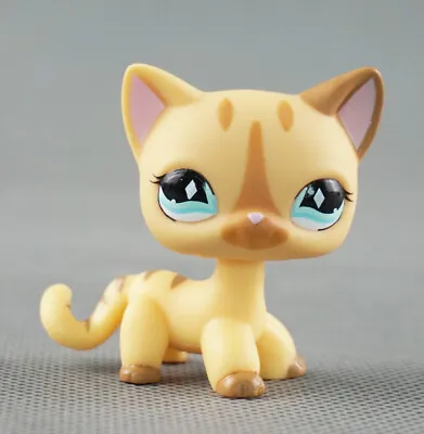 £10.99 • Buy Littlest Pet Shop LPS #886 Limited Short Hair Blue Eyes Kids Toys Tan Cat Kitty