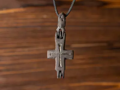 Medieval Pendant (Double Cross) Encolpion 11-12th Century AD Crusader Necklace • £143.05