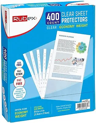 400 Sheet Protectors 8.5 X 11 Inches - Clear Plastic Sheet Protector Sleeves  • $24.99