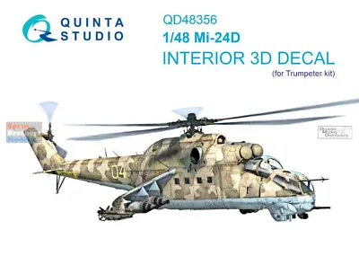 QTSQD48356 1:48 Quinta Studio Interior 3D Decal - Mi-24D Hind (TRP Kit) • $34.14