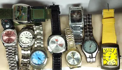 Lot Of 9 Watches Terner Sharp Bijoux Adidas Us Army Untested For Repair Or Parts • $40