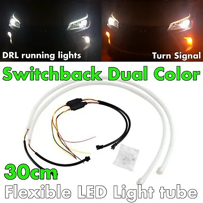 30cm Switchback Universal Rubber LED DRL Flexible Turn Signal Fits CH DOGE BEN • $28.50