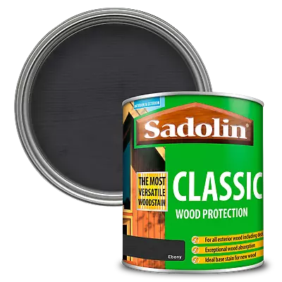 Sadolin Classic All Purpose Woodstain Ebony 1L • £22