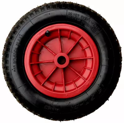 Red Pneumatic Wheelbarrow / Launching Trolley Wheel 3.50 / 4.00 - 8 1  Bore • £11.99