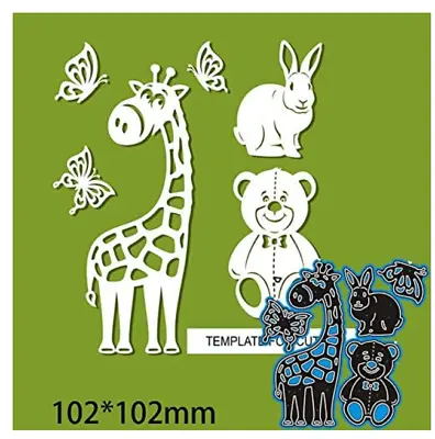 Animals Giraffe Rabbit Metal Cutting Stencil For Paper Card Scrapbooking Dies • £3.79