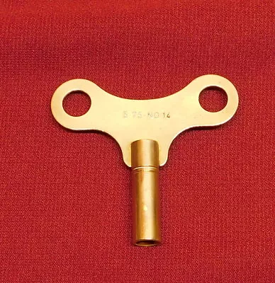 Clock Winding Key Brass NEW 5.75 Mm Size Number 14 Fits Antique Vintage Clocks • $4.34