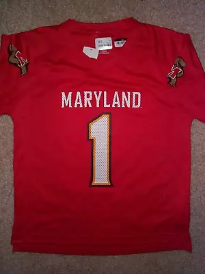 Maryland Terrapins Terps #1 Ncaa Football Jersey YOUTH KIDS BOYS (m-medium 8-10) • $29.94