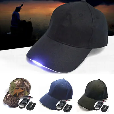 Fit Hunt Power Baseball Cap W/ 5 LED Lights Flashlight Brim LampStandard Brim8W • $9.48