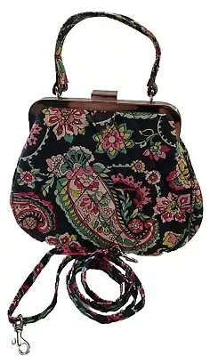 Vera Bradley Petal Paisley Mini Frame Clasp Crossbody Handbag Purse Bag EUC • $15.99