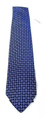 Barneys New York Silk Tie Blue 7 Fold Handmade New • $35