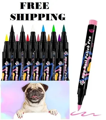 Dog Nail Polish Pen - Dog Nail Polish Pens Quick Dry Dog Safe Nail Polish 12 Ma • $23.95