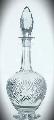 Gorgeous THOMAS WEBB Lead Crystal ST ANDREWS Cut Glass Decanter - 34cm 1kg • £40