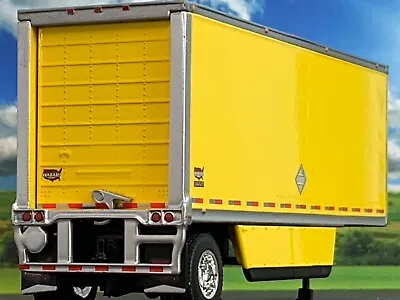 1/64 Dcp Yellow 28' Wabash Dry Van Pup Trailer W/ Skirts • $34.99