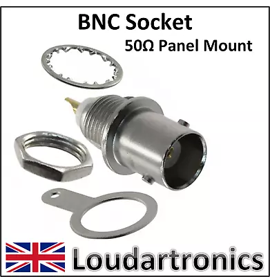 BNC Socket 50 Ohm  Panel Mount • £0.99