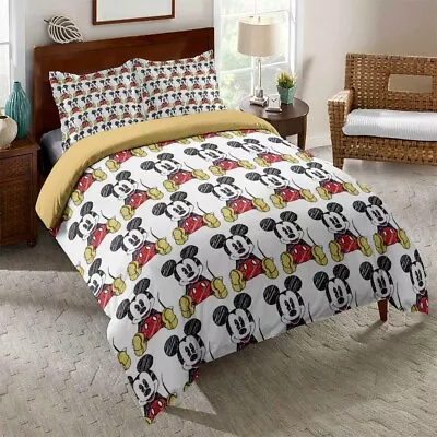 3D Cartoon Mickey Mouse Duvet Cover Twin/Full Bedding Comforter Cover Pillowcase • $39.98