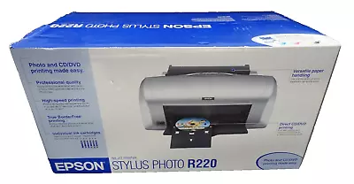 NEW Epson R220 Stylus Ink Jet Photo Printer 5760x1440 Black T048120 Color Set • $239.98