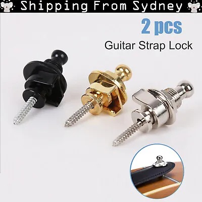 $6.69 • Buy 2 PCS Schaller Style Guitar Strap Lock Straplocks Compatible With Gibson Fender