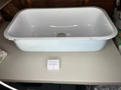 Houzer White Porcelain Enamel Steel Undermount Large Single Bowl Sink PCG-3600 • $91