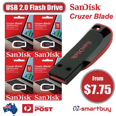 SanDisk Flash Drive Cruzer Blade 8GB 16GB 32GB 64GB 128GB USB 2.0 Memory Stick • $7.85