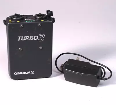 Quantum Turbo 3 Strobe Power Pack With Charger Tested Working Qflash Canon Nikon • $220