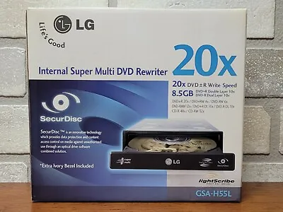 $69.50 • Buy LG Super Multi DVD Rewriter Model GSA-H55L OPEN BOX COMPLETE - SEALED CONTENTS