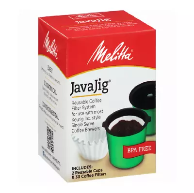 Melitta JavaJig Green Starter Kit With 2 Reuseable Cups & 30 Filters 63228 • $14.37