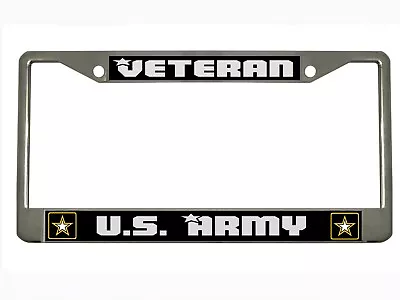 Veteran U.S. Army Military Design Car License Plate Frame Auto Tag Holder • $14.99