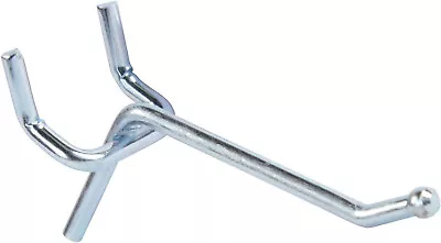 100 2  Long Chrome Peg Hooks For 1/8  Or 1/4  Pegboard U Shaped Mounting Bracket • $36.99