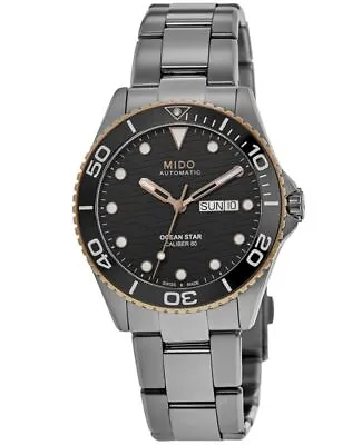 New Mido Ocean Star 200 C Black Dial Grey Steel Men's Watch M042.430.21.051.00 • $1080