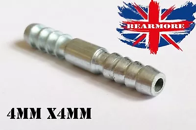 4mm To 4mm Connector Reducer  Barbed Joiner Hose Pipe Union Water Air Fuel Gas • £4.55