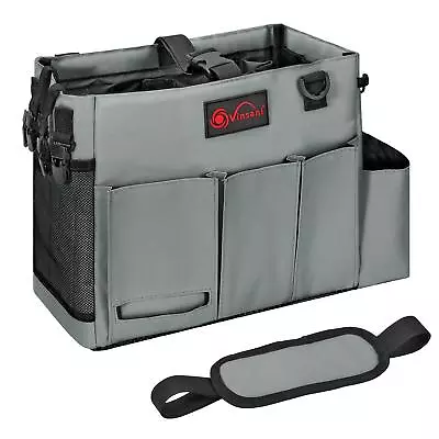 Cleaning Caddy Multifunctional Storage Organiser Bag Medium Dark Grey • £16.99