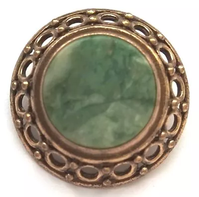 KALEVALA KORU KK Finland - Beautiful Vintage Bronze Brooch With Green  Stone  • $50