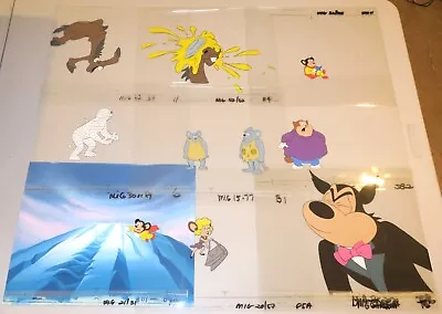 9 Mighty Mouse Animation Production Cels & One Original Handpainted Background • $20