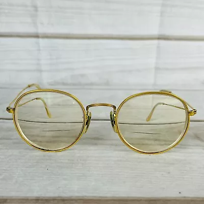 Vintage B & L Ray Ban Wire Rim Eyeglasses Gold Oval Round Wire Rim • $59.99