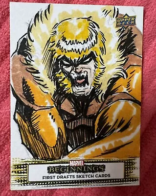 2021 Upper Deck Marvel Beginnings First Drafts Sketch Card • $300