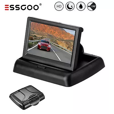 ESSGOO 4.3'' Foldable TFT LCD Monitor Screen For Car Rear View Reversing Camera • $26.58