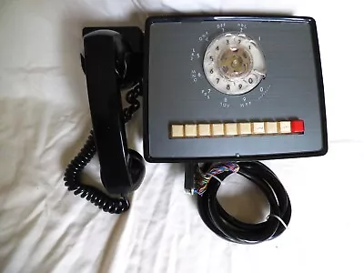 1973 ITT  Rotary Dial Multi-Line 10 Button Telephone - Black With Cable Untested • $120