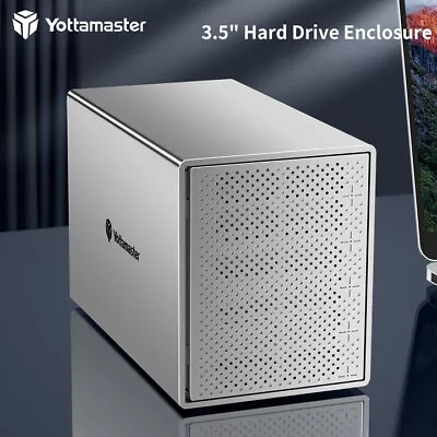 Yottamaster 4 Bay RAID Type B Hard Drive Enclosure For 2.5 /3.5  SATA HDD 64TB • £129.99