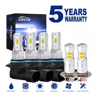 LED Headlight Fog Light Bulbs Kit 6x For Dodge Avenger ES Coupe 2-Door 1993-2005 • $43.99