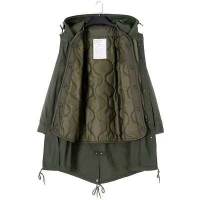 M51 Fishtail Parka Jacket M51 Parka Coat With Quilted Liner. Olive Green Black • $139