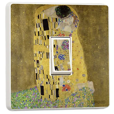 Pack Of 2 Gustav Klimt Art The Kiss Art Design For Single Light Switch Cover • $11.22