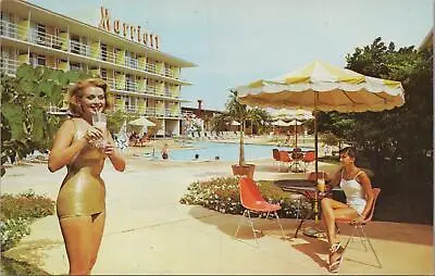 Postcard Marriott Key Bridge Motor Hotel Key Bridge Washington DC Swimming Pool  • $16.99